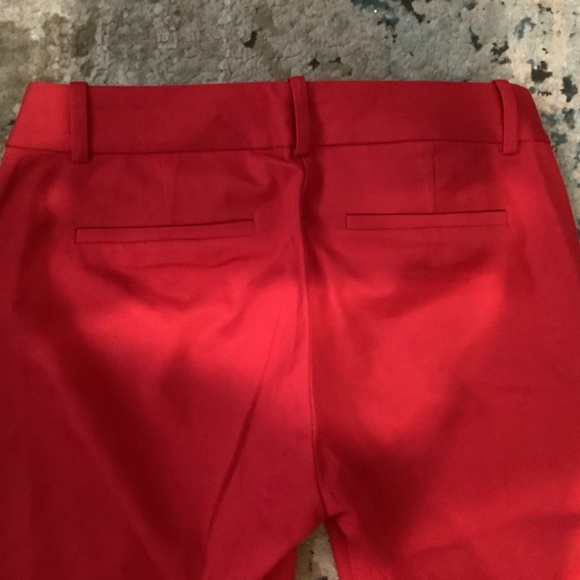 J Crew Winnie red scalloped capri pants, size 4 - Picture 5 of 7